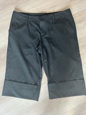 Gap Tailored Walking Shorts 8 Black Vintage Bermuda Cuff Classic Timeless Preppy